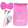 Hello Kitty Jeweled Earbud Headphones with Pouch - (KT2085)