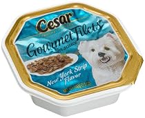 Cesar Canine Cuisine Gourmet Filets in Sauce New York Strip Flavor for Small Dogs, 3.5-Ounce Cans (Pack of 24)