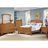 Oak River Panel Bedroom Set (Harvest) (King) by Vaughan-Bassett