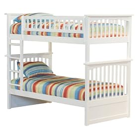 Columbia Twin/Twin Bunk Bed - White by atlantic furniture