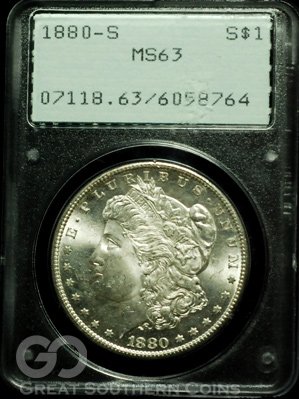 1880 S PCGS Morgan Dollar PCGS MS-63