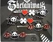 Skelanimals Dax and Diego Red, Black White Hairpins Set