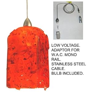 4Sq Lava Draped Fused Glass Mini Pendant