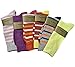 Fine Fit Men's Dress Socks Designer Multicolor Stripes Size 10-13 (6 Pairs)