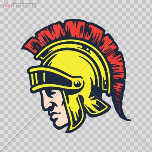 Decals Stickers Roman Warrior Play Room Car Window Wall Art Decor Doors Helmet Truck Motorcycle Note Book Mobile Laptop Size: 5 X 4.8 Inches Vinyl color print