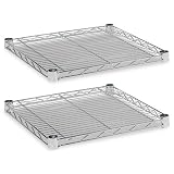 Alera : Industrial Wire Shelves, Silver, 18 x 18, Two per Pack. -:- Sold as 2 Packs of - 2 - / - Total of 4 Each