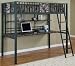 Cameron Twin size Study Loft Bunk Bed, TWIN, CAMOUFLAGE