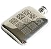 Pewter hip flask medievel design 4 oz with screw top & pouch
