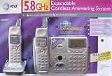 AT&T E5862 5.8GHz Expandable Cordless Telephone and Answering System
