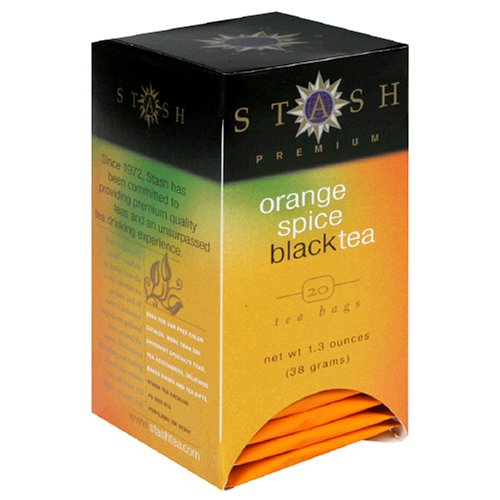 Stash Premium Orange Spice Black Tea, Tea Bags, 20-Count Boxes (Pack of 6) by Stash