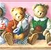 Girls Kids Careers Teddy Bears Jobs Shelf on Pink Wallpaper Border
