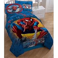 Spiderman Boys Twin Comforter & Sheet Set