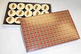 Scott's Cakes 1 lb. White Chocolate Almond Clusters in a Christmas Plaid Box