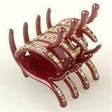 Rixens Golden Velvet - Cubitas Avignon Collection (Made in France, Swarovski Crystals, Claw clip)