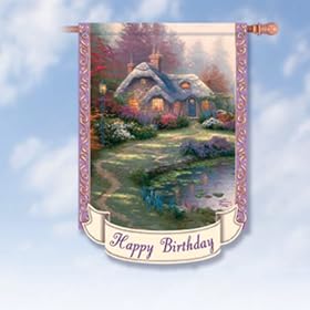 Thomas Kinkade Happy Birthday Flag by The Hamilton Collection