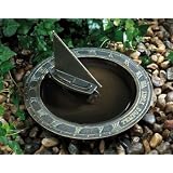 Sailboat Sundial Birdbath Verdigris by A Bird