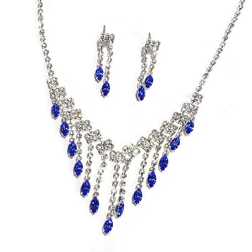 Rhinestone Necklace Set;