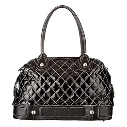 CL by Laundry Large Quilted Satchel - Black