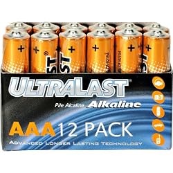 UltraLast Alkaline Battery AAA 12 Pack
