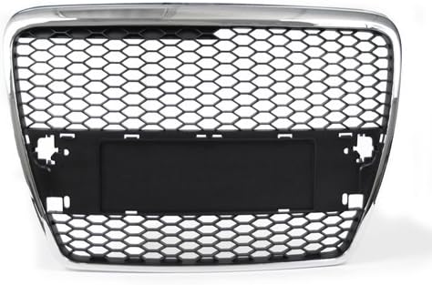 05 06 07 Audi A6 (C6, pre-facelift) Front Mesh RS-Style Grille Grill Chrome