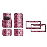 6-Piece Animal Print Automotive Interior Gift Set - A Set of 4 Universal Fit Leopard... 