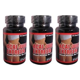 3 Combo High Potency ACAI Juice Extreem - Natural Nutrition, Energy and also used for Weight Loss Detox Diet , ACAI Fat Burn #3 and Colon Cleanse Complete #7