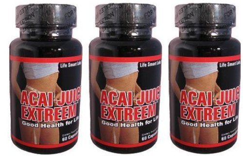 3 Combo High Potency ACAI Juice Extreem - Natural Nutrition, Energy and also used for Weight Loss Detox Diet , ACAI Fat Burn #3 and Colon Cleanse Complete #7