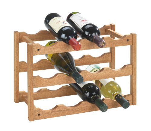 Wenko 18615100 Weinregal Norway - f&uuml;r 12 Flaschen, Walnussholz, 42 x 28 x 21 cm Preisvergleich