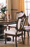 Set of 2 Dining Chairs Brown Cherry Finish