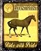 Horse sign sadle Equestrianism Cowboy racing pony rodeo ranch farm / retro wall decor