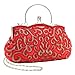 MG Collection Adele Embroidered Seed-Beaded Evening Purse