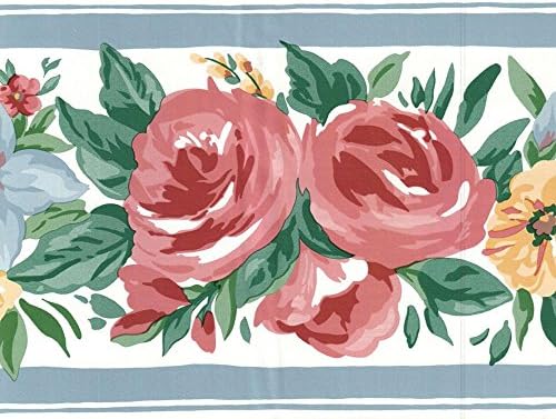 Floral Garden - Vintage Self Adhesive Wallpaper Border - Garden Estate Series