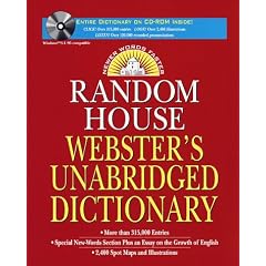Random House Webster's Unabridged Dictionary and CD-ROM