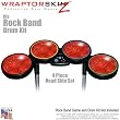 Stardust Red Skin by WraptorSkinz fits Rock Band Drum Set for Nintendo Wii, XBOX 360, PS2 & PS3 (DRUMS NOT INCLUDED)