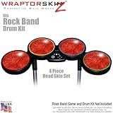 Stardust Red Skin by WraptorSkinz fits Rock Band Drum Set for Nintendo Wii, XBOX 360, PS2 & PS3 (DRU