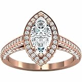 14K Rose Gold Diamond Engagement Ring - 1.25 Ct.