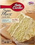 Betty Crocker Supermoist Cake Mix, Natural Vanilla, 15.25-Ounce (Pack of 6)
