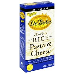 De Boles Pasta Rice Elbows & Cheese, 7.25-Ounce Boxes (Pack of 12)