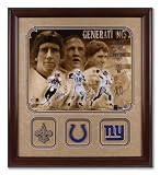 Archie, Eli and Peyton Manning - Generations - Deluxe Framed Autographed 16x20 Photograph