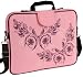 15.6" Laptop Sleeve in w/Handle & shoulder Strap in Pink Butterfly