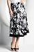 Plus Mid Calf Length Floral Belted Skirt
