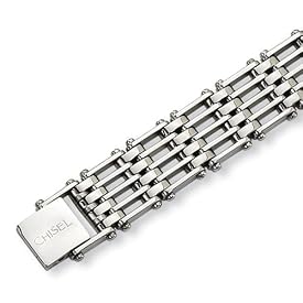 Polished Stainless Steel Bracelet - 8.5 Inches