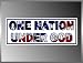 One Nation Under God with American Flag Vinyl Decal Bumper Sticker "3 X 8"