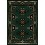 IMAGE OF Signature Prairie Star Emerald Southwestern Rug Size: 10'9