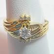 14K Yellow Gold Diamond Wedding Set
