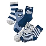 ソックス 子供 男の子 5足セット 靴下 かっこいい 秋冬 綿 柔らかい 伸縮性のある お出かけ 通学 5～8歳 16-18