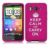 from AIO AIO Pink Keep Calm & Carry On Case For HTC Desire HD + Film