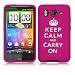 from AIO AIO Pink Keep Calm & Carry On Case For HTC Desire HD + Film