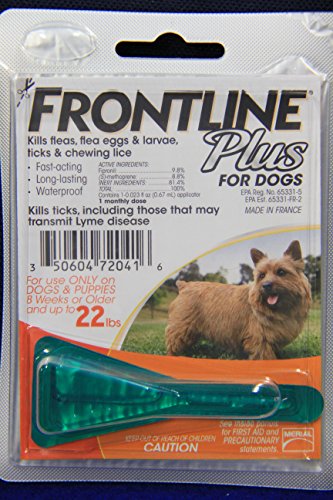 Frontline Plus for Small Dogs 0-22 lbs (0-10 kg), New & Fresh, 1 Month Supply, 1 Applicator (Small, Orange) Frontline Plus for Small Dogs 0-22 lbs (0-10 kg), New & Fresh, 1 Month Supply, 1 Applicator (Small, Orange)