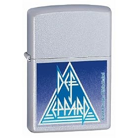 Original Zippo Windproof Lighter | Def Leppard/Satin Chrome | Lifetime Warranty